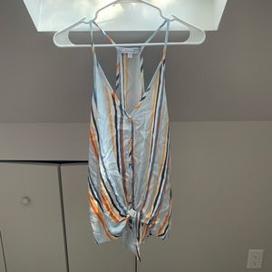 Light Blue w/ Multi-color striped Tank